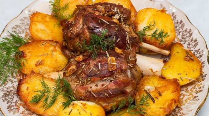 Свинина с картошкой в духовке