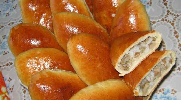 Пирожки с рисом и грибами